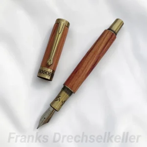 Füller "Alvaldi", Farbe Antik Messing, Holz Rosenholz