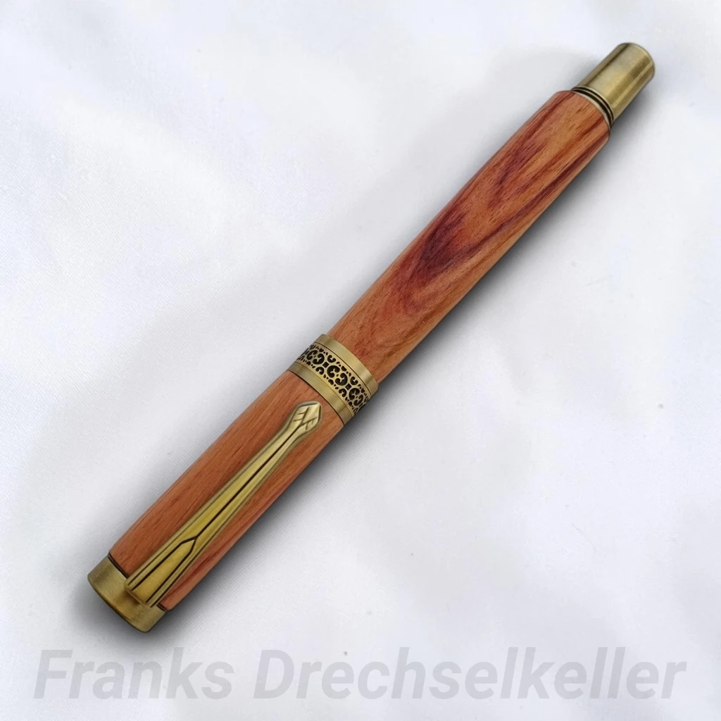 Füller "Alvaldi", Farbe Antik Messing, Holz Rosenholz – Bild 2
