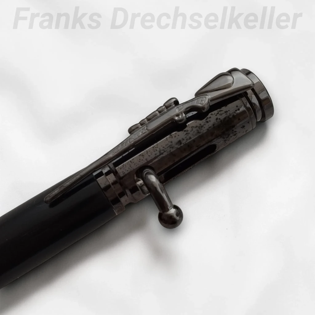 Kuli mit Repetiermechanik "Hunter", Farbe Gun Metal, Holz Ebenholz – Bild 2