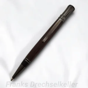 Drehkugelschreiber "Dione", Farbe Gun Metal, Holz Makkassar-Ebenholz