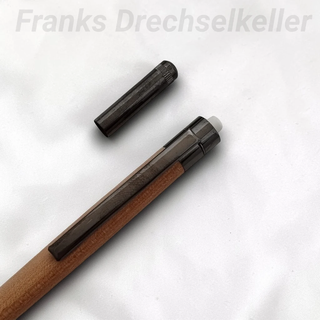 Druckbleistift "Saxa", Farbe Gun Metal, Holz Kirsche – Bild 2