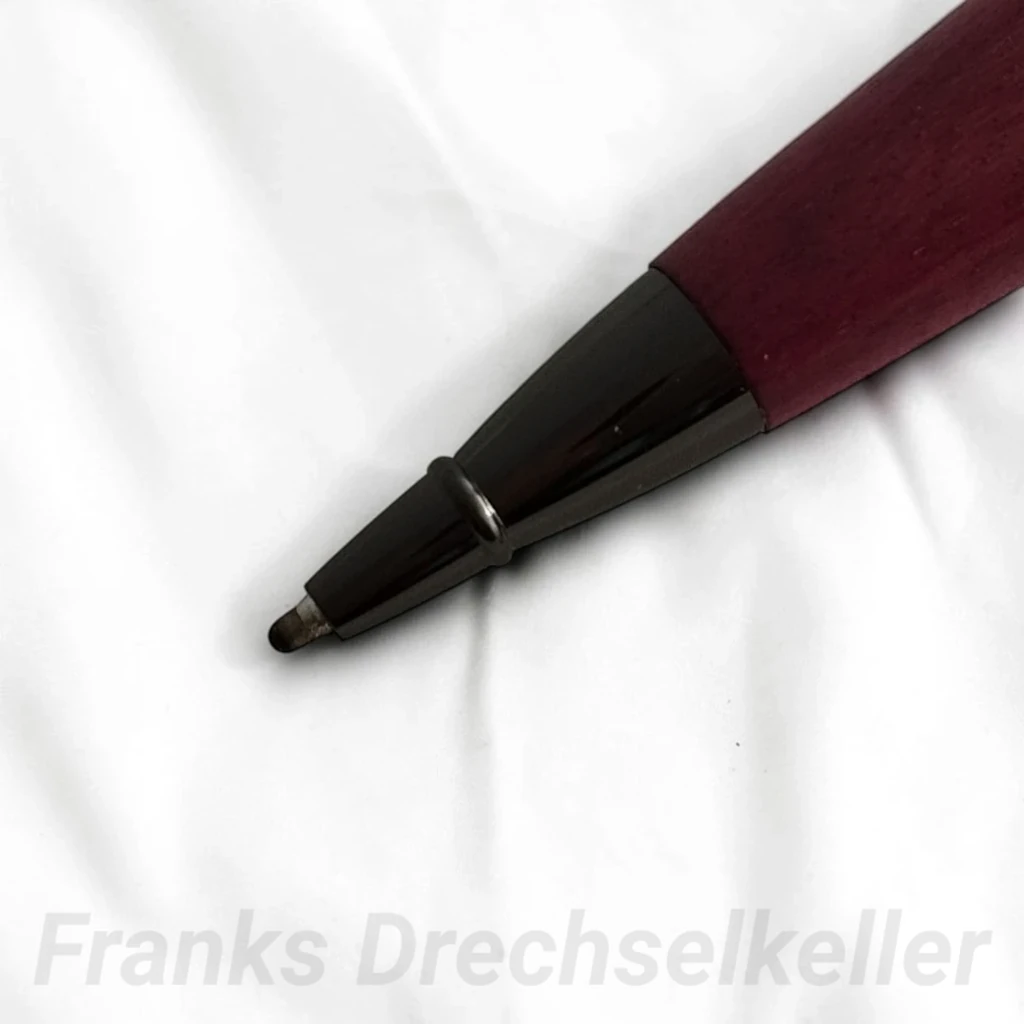 Drehkugelschreiber "Fabiola", Farbe Gun Metal, Holz Amaranth – Bild 3