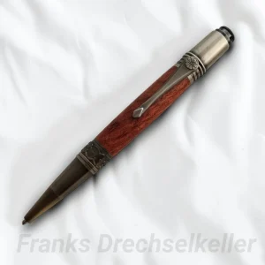 Drehkugelschreiber "Aquila", Farbe Gun Metal, Holz Bubinga