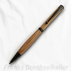 Drehkugelschreiber "Pluto", Farbe Gun Metal, Holz Kirsche